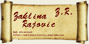 Žaklina Rajović vizit kartica